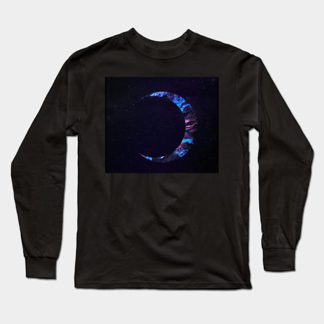 Blue moon Long Sleeve T-Shirt by daghlashassan